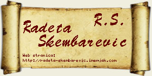 Radeta Škembarević vizit kartica